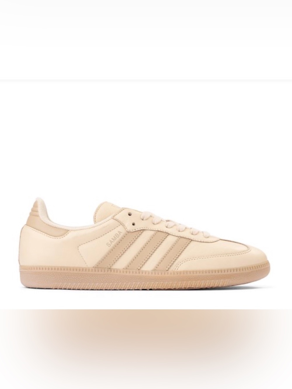 Adidas Samba Low Top Sneakers in Cream & Tan
